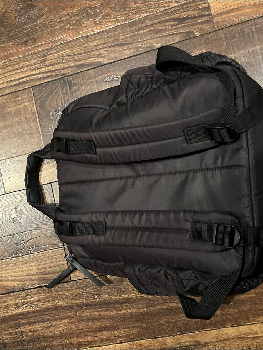 Quilted Black Men's Backpack - Unbranded